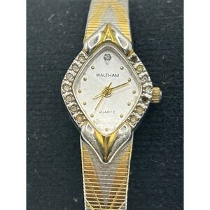 Waltham Ladies Watch Gold Silver‎ Band W1D4, Needs Battery Not Tested